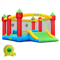 KLOKICK 15'x 12' 840D Large Bounce House Oxford Inflatable Bouncers for 6 Kids with Blower & Slide for 3-10 Years